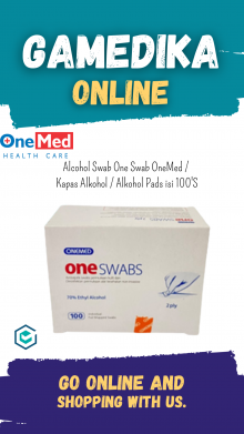 ALCOHOL SWAB ONE SWAB ONEMED (KAPAS ALKOHOL / ALKOHOL PADS ISI 100'S)