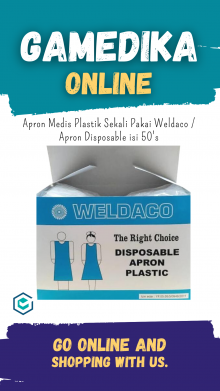 APRON MEDIS PLASTIK SEKALI PAKAI WELDACO (APRON DISPOSABLE ISI 50'S)