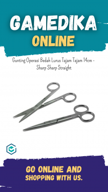 GUNTING OPERASI BEDAH LURUS TAJAM TAJAM 14CM - SHARP SHARP STRAIGHT