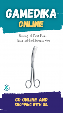 GUNTING TALI PUSAT 14CM - BUSH UMBILICAL SCISSORS 14CM