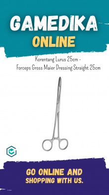 KORENTANG LURUS 25CM - FORCEPS GROSS MAIER DRESSING STRAIGHT 25CM