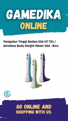 PENGUKUR TINGGI BADAN GEA HT 721 (WIRELESS BODY HEIGHT METER GEA - BIRU)