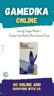 SARUNG TANGAN NITRILE GENERAL CARE / POWDER FREE NITRILE GLOVE GC - S M L XL