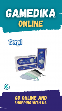 SENSI  MASKER CONVEX 4 LAPIS WARNA PUTIH ISI 20 PER BOX