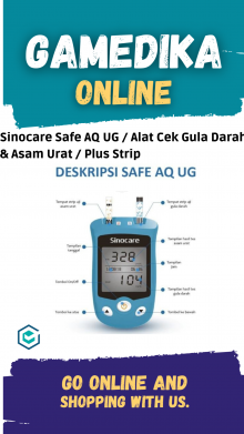 SINOCARE SAFE AQ UG / ALAT CEK GULA DARAH & ASAM URAT / PLUS STRIP