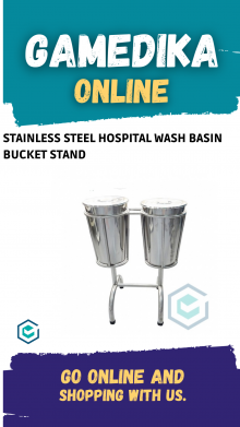 STAINLESS STEEL HOSPITAL WASH BASIN BUCKET STAND