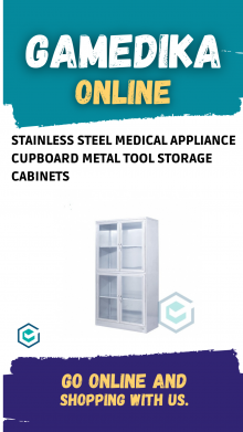 STAINLESS STEEL MEDICAL APPLIANCE CUPBOARD METAL TOOL STORAGE CABINETS