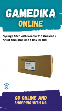 SYRINGE 20CC ONEMED TANPA JARUM (SPUIT 20ML ONEMED 1 BOX ISI 50 - LUBANG PINGGIR)