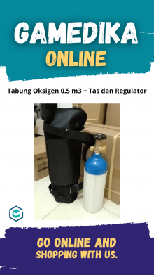 TABUNG OKSIGEN 0.5 M3 + TAS DAN REGULATOR