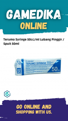 TERUMO SYRINGE 50CC/ML LUBANG PINGGIR / SPUIT 50ML